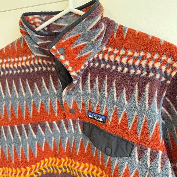 Patagonia Synchilla Snap-T Fleece Pullover Laughing Waters Dark Ruby Size med - Picture 6 of 11